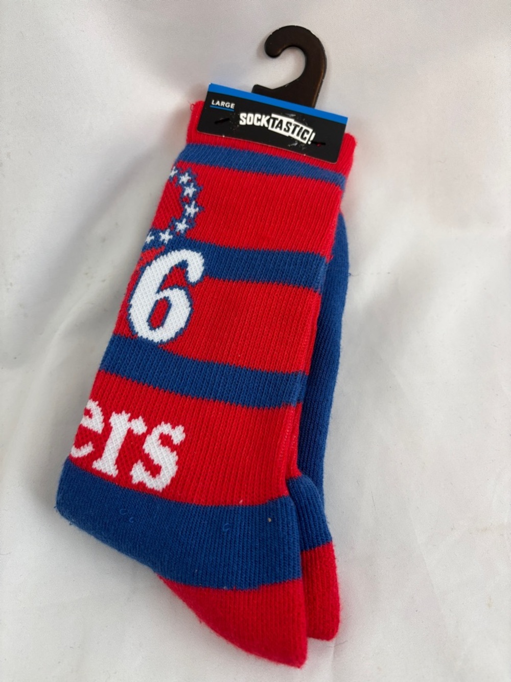 NWT Philadelphia 76ers Blue szL Crew Socks…
